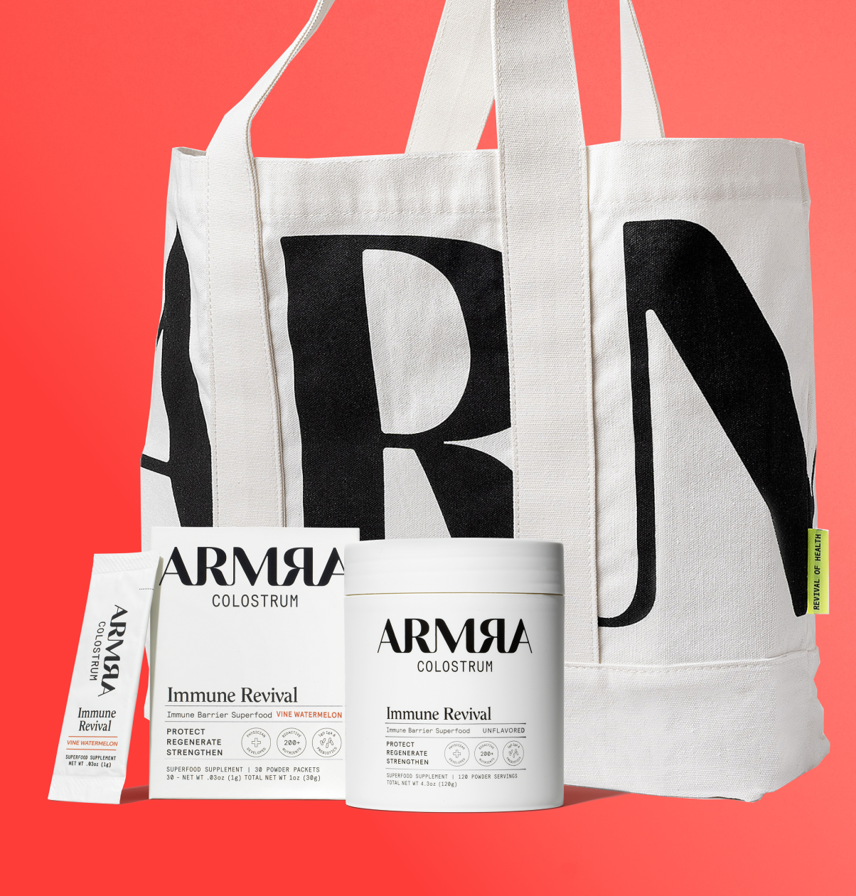 Gift Yourself Bundle with ARMRA Colostrum and Tote