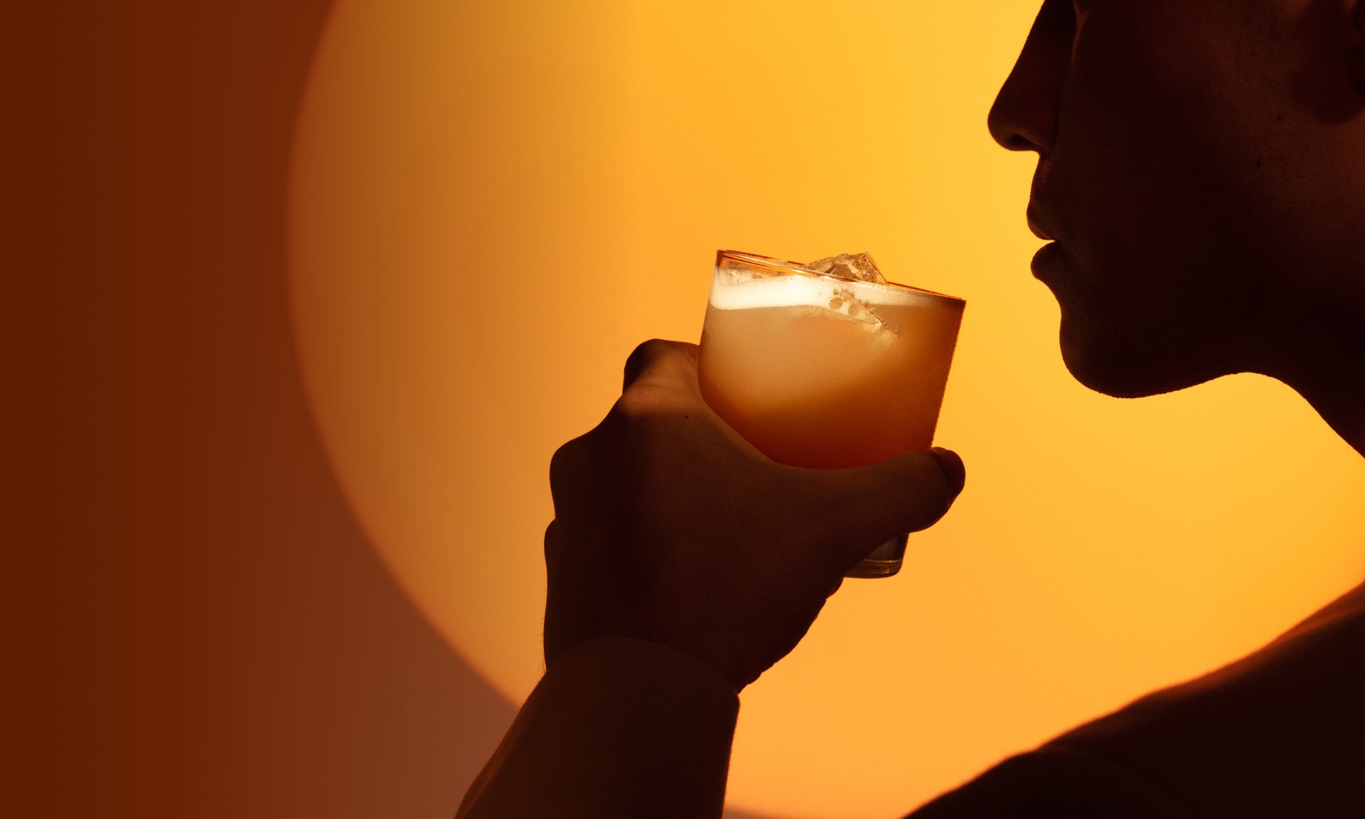 Drinking Chai in glass